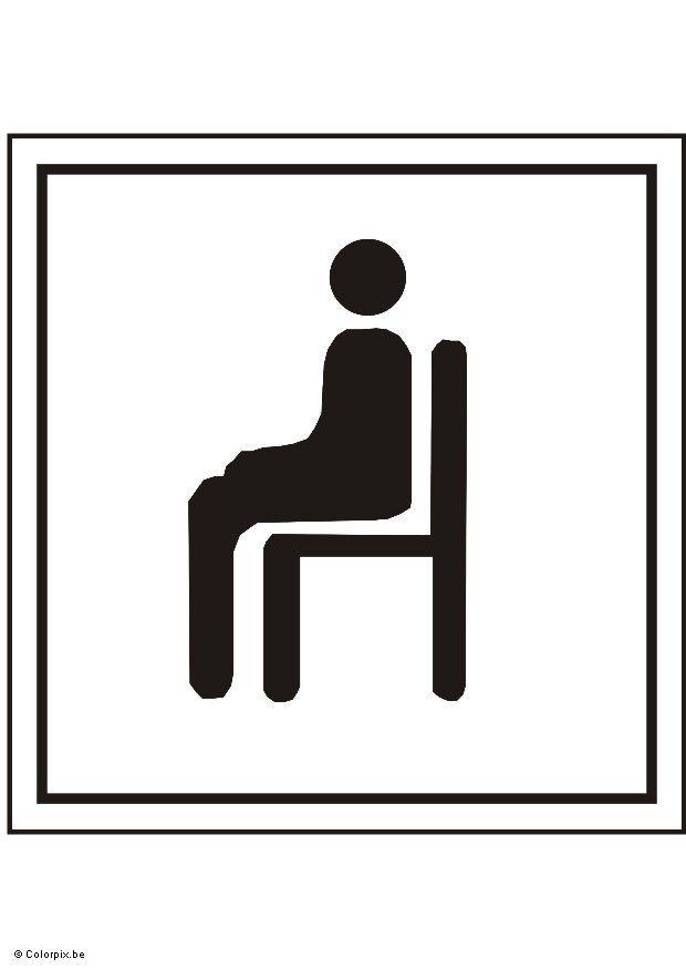 neer zitten Kleurplaat neer zitten