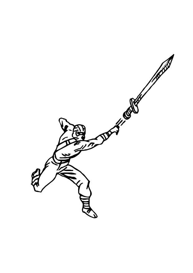 ninja Kleurplaat ninja