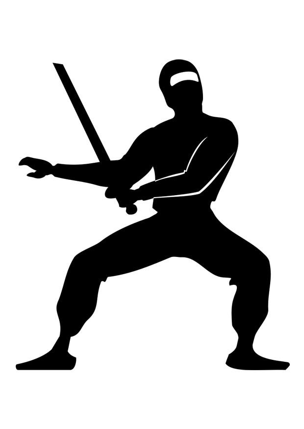 Kleurplaat ninja