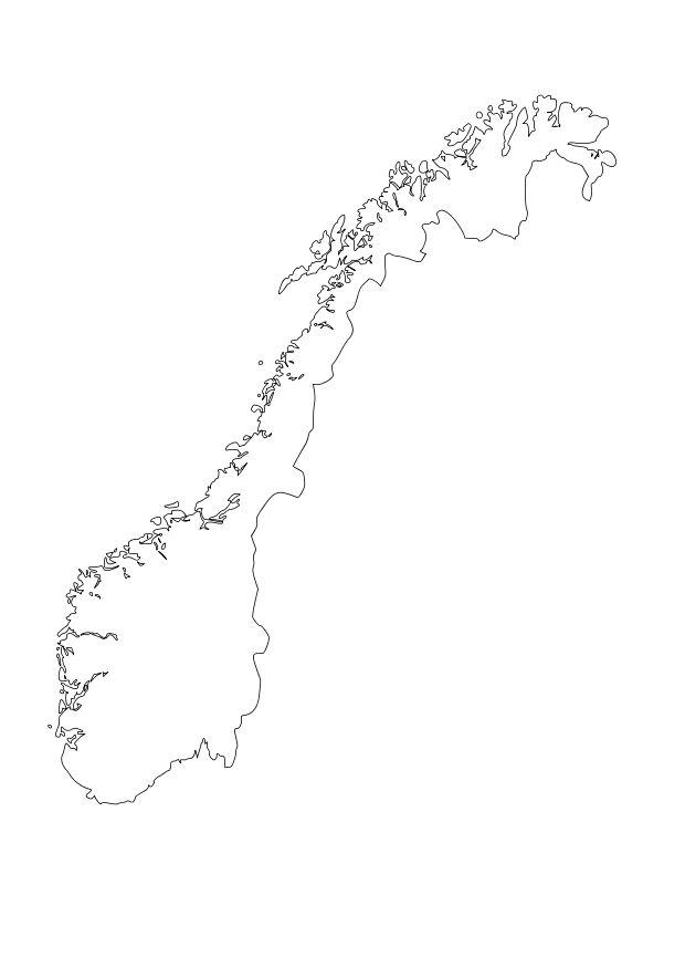 noorwegen Kleurplaat noorwegen