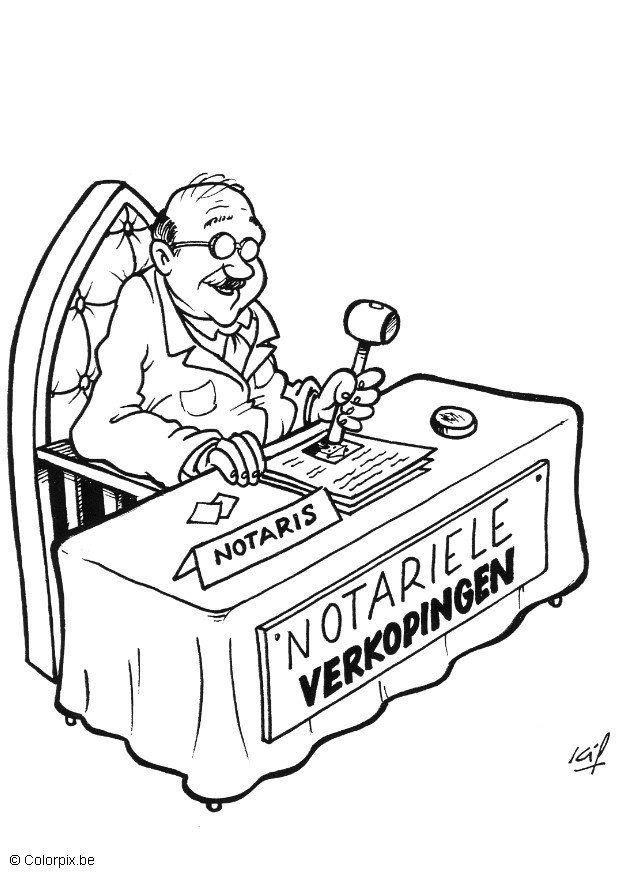 notaris Kleurplaat notaris