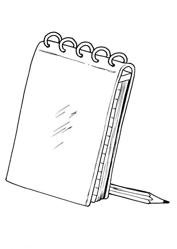 notitieblok Kleurplaat notitieblok
