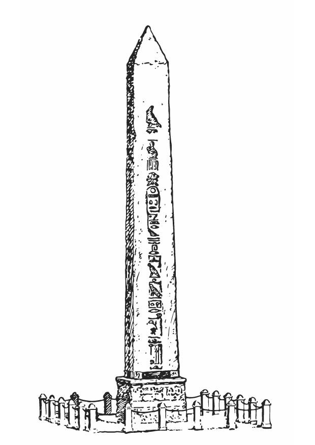 obelisk Kleurplaat obelisk