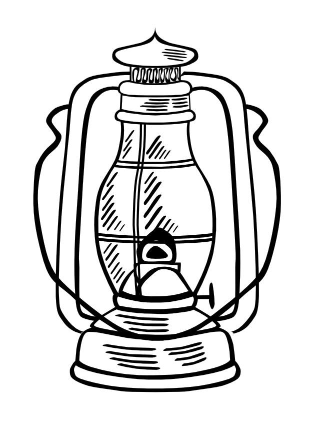 olielamp Kleurplaat olielamp