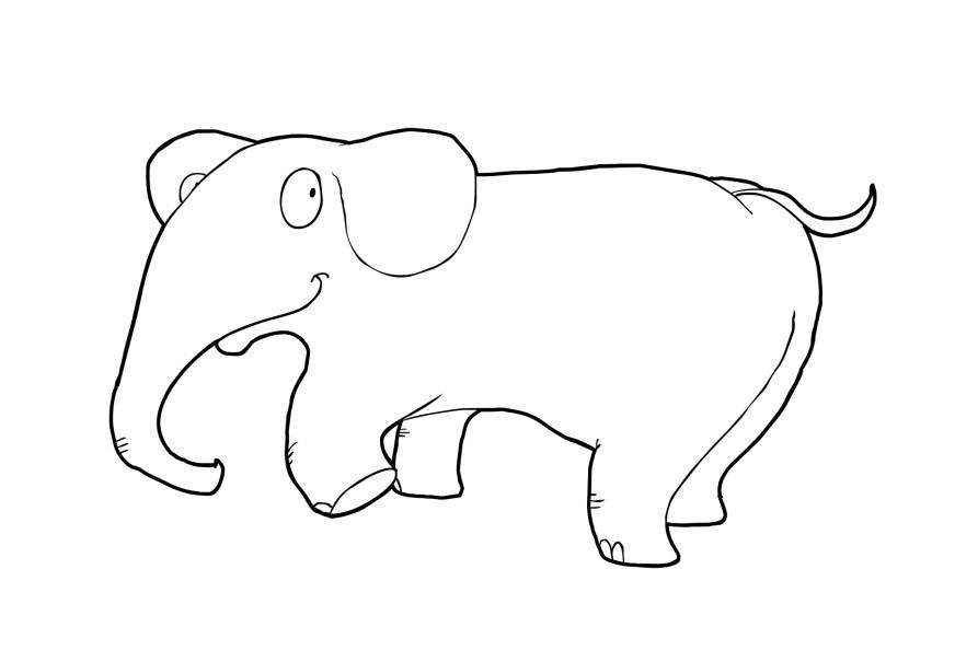 olifant Kleurplaat olifant