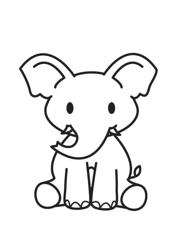 olifant Kleurplaat olifant