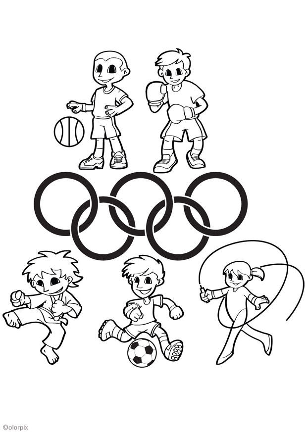 olympische spelen Kleurplaat olympische spelen