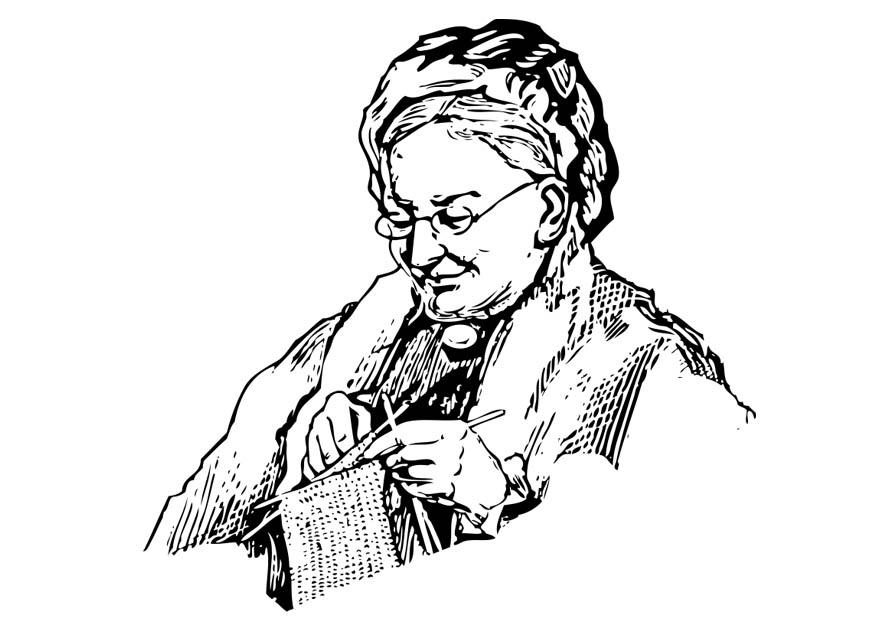 oma Kleurplaat oma