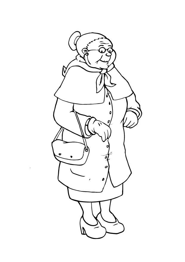 oma Kleurplaat oma