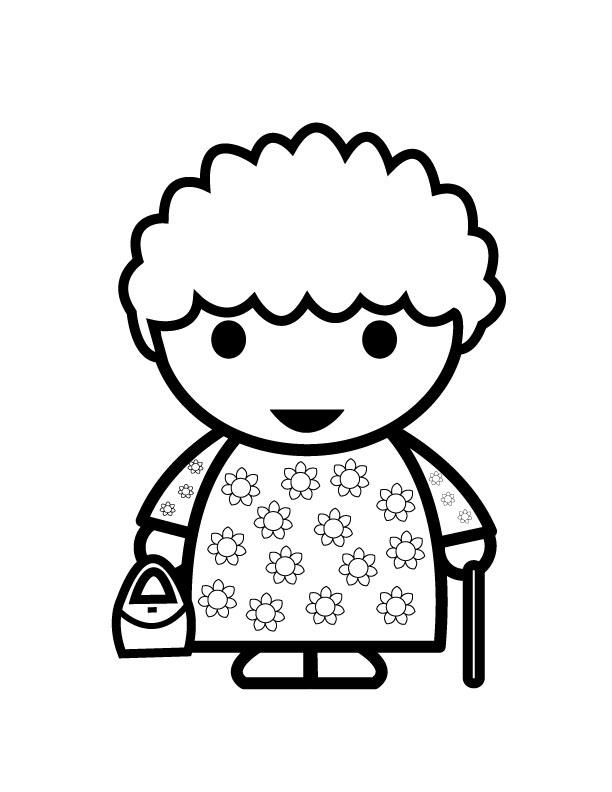 oma Kleurplaat oma