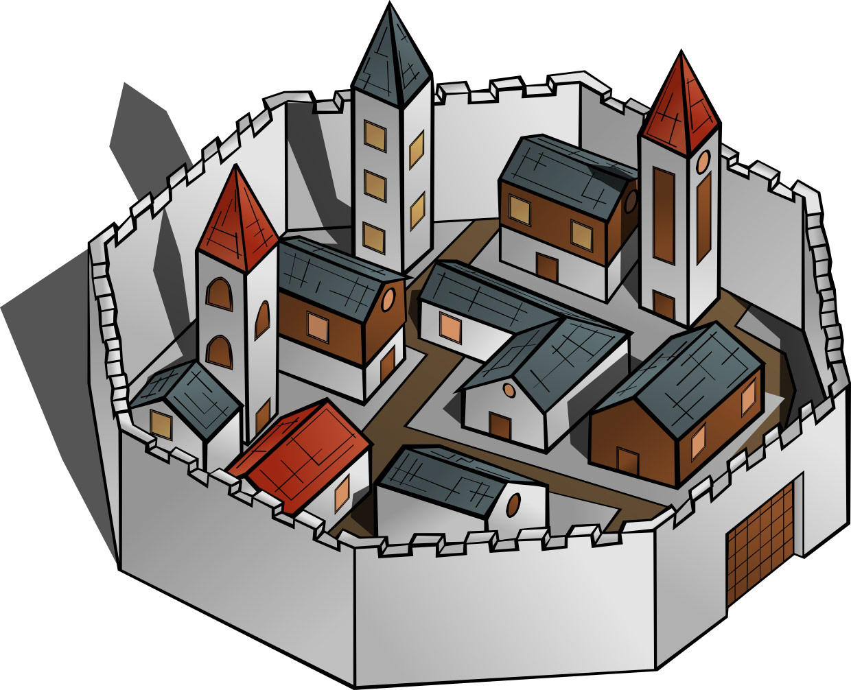 ommuurde stad Afbeelding ommuurde stad