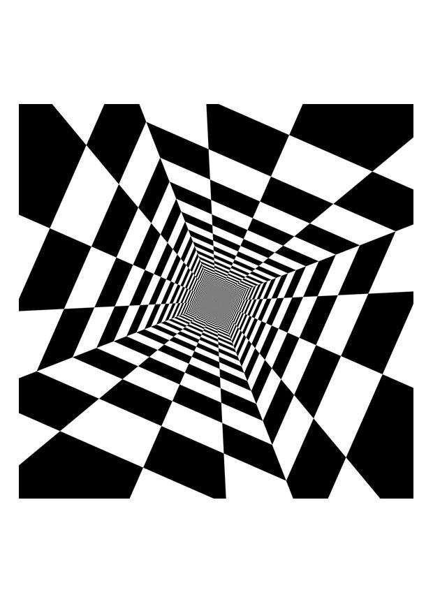optische illusie Kleurplaat optische illusie