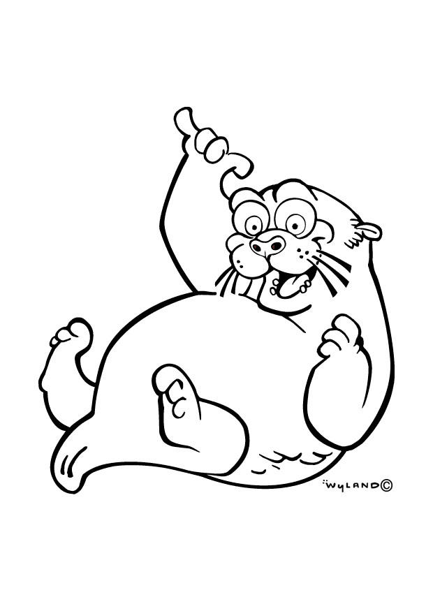 otter Kleurplaat otter