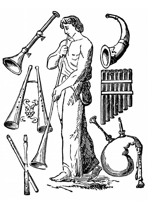 oude instrumenten Kleurplaat oude instrumenten