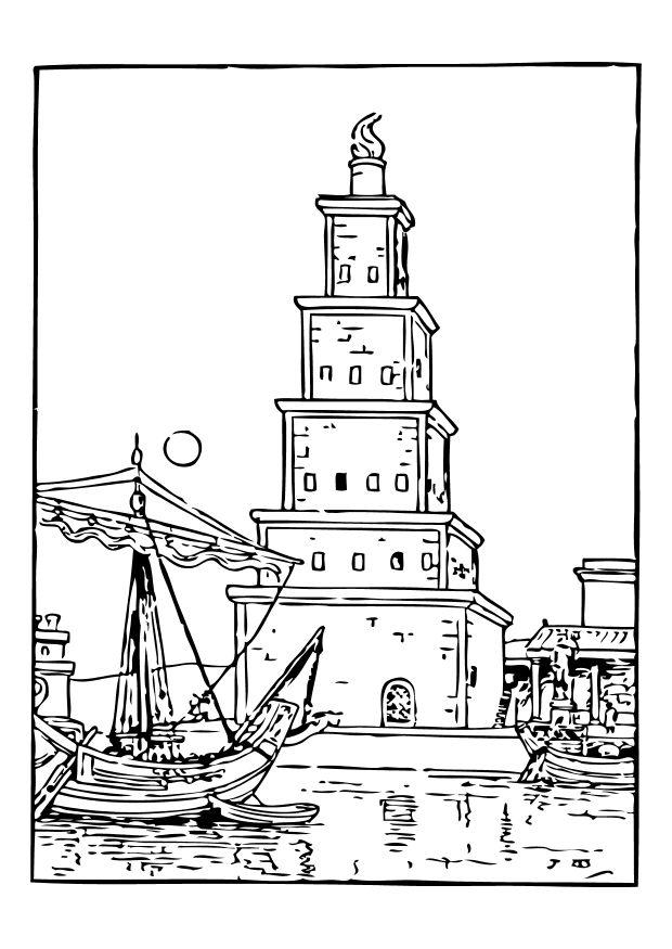 oude vuurtoren Kleurplaat oude vuurtoren