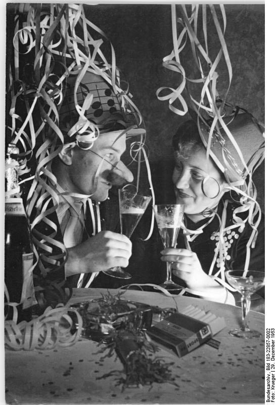 oudejaarsavond 1953 Foto oudejaarsavond 1953