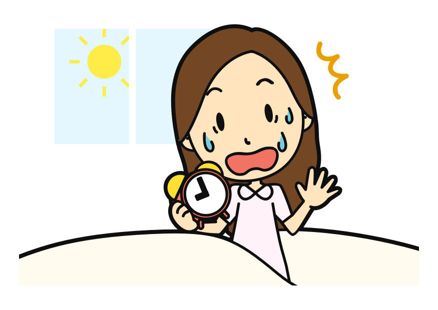 overslapen - stress Afbeelding overslapen - stress