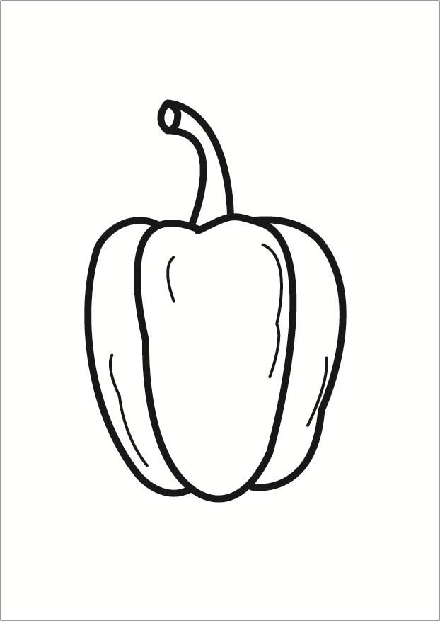 paprika Kleurplaat paprika