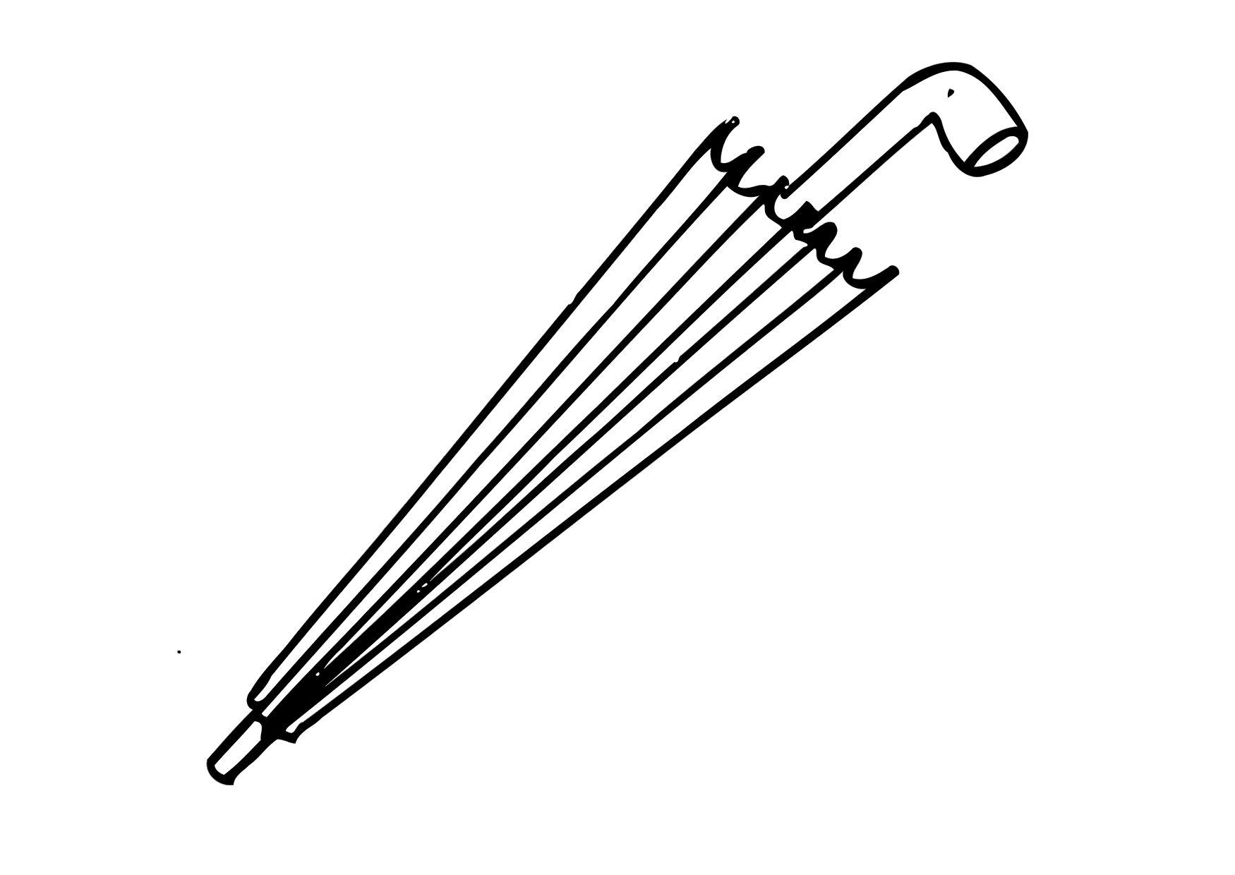01b. paraplu - dicht Kleurplaat 01b. paraplu - dicht