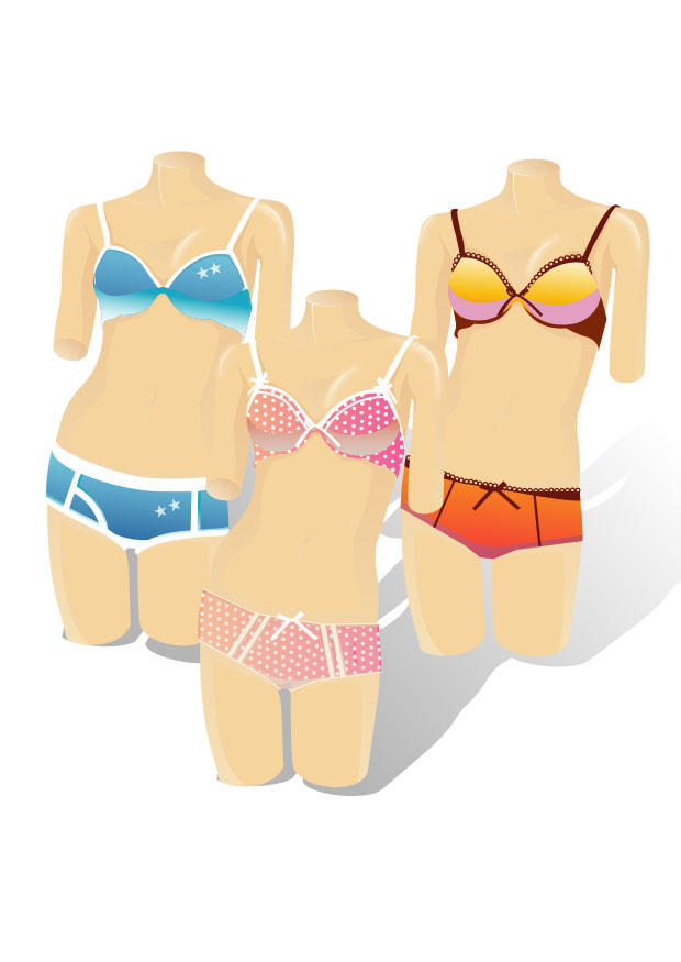 paspoppen met bikinis Afbeelding paspoppen met bikinis