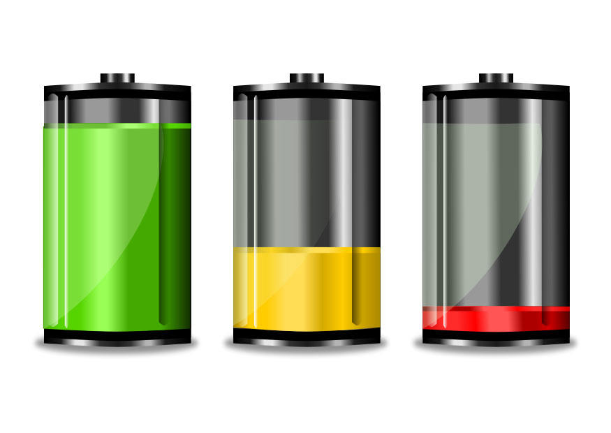 peil van batterijen Afbeelding peil van batterijen