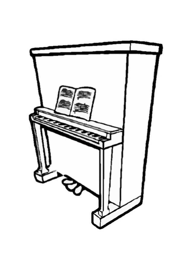 piano Kleurplaat piano