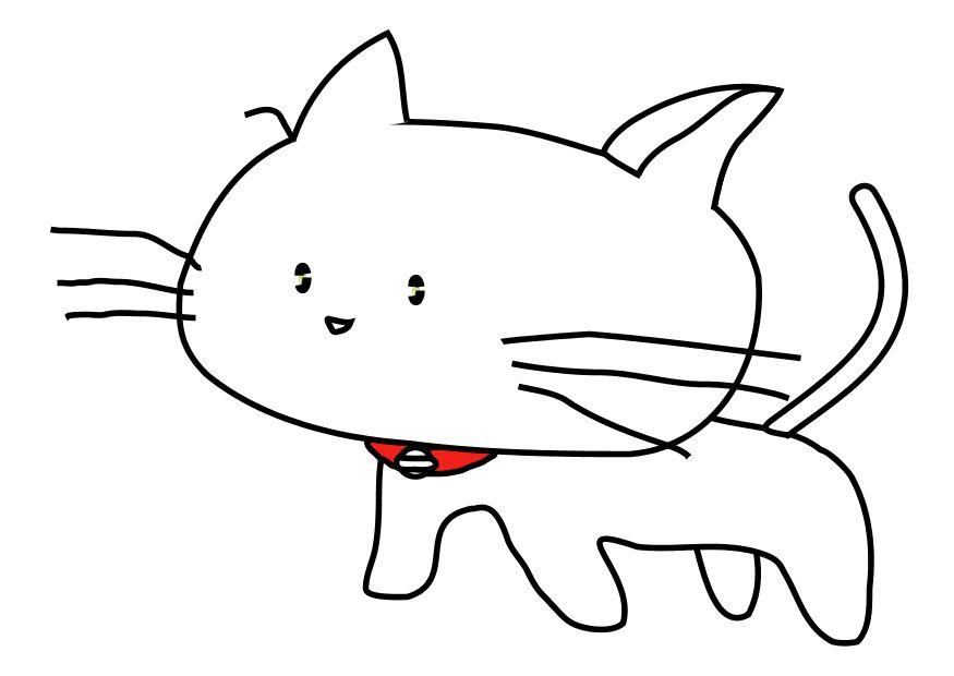 poes Kleurplaat poes