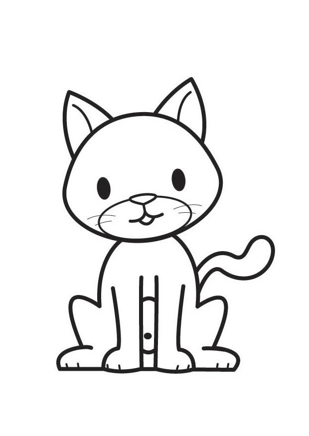 poes Kleurplaat poes
