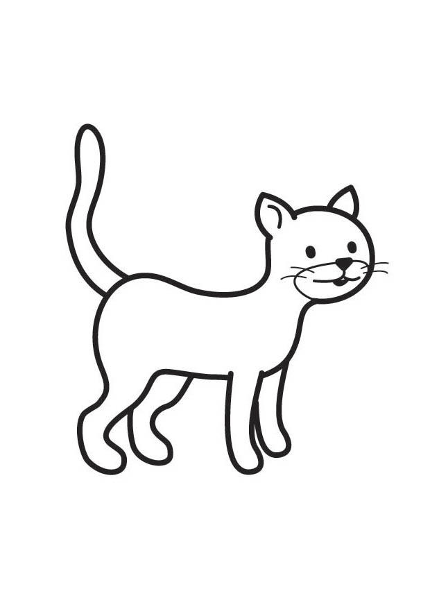 poes Kleurplaat poes
