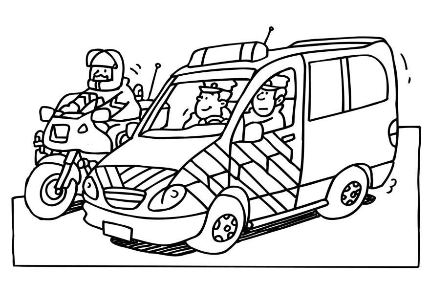 politie Kleurplaat politie