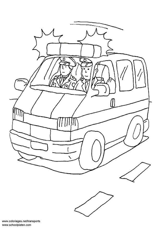 politiewagen Kleurplaat politiewagen