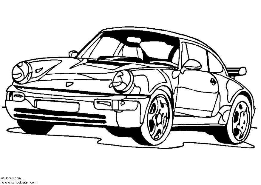 Kleurplaat porsche 911 turbo