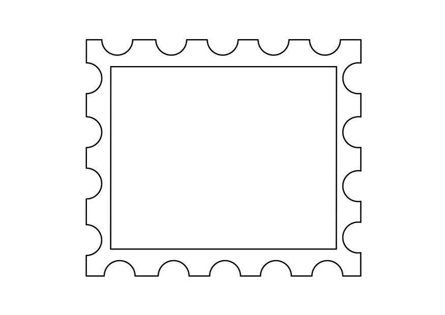 postzegel 2 Kleurplaat postzegel 2