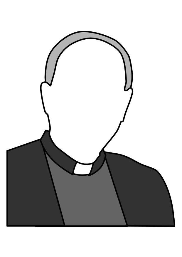 priester Kleurplaat priester