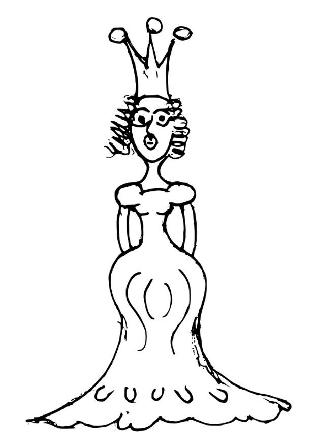 prinses Kleurplaat prinses