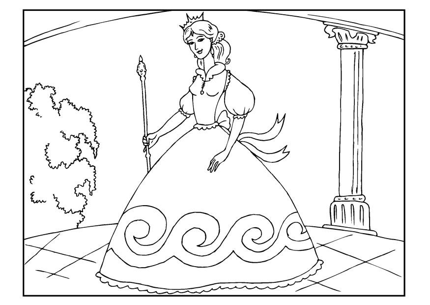 Kleurplaat prinses
