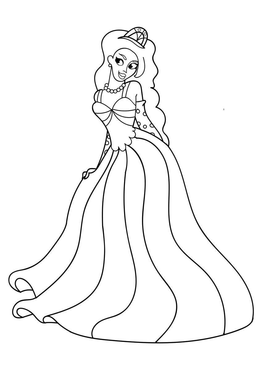 prinses Kleurplaat prinses