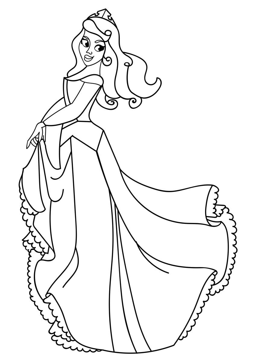 prinses Kleurplaat prinses