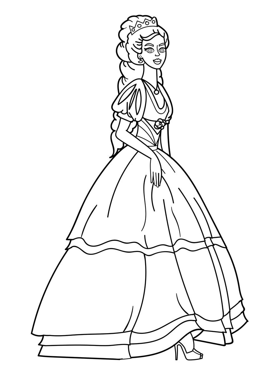 prinses Kleurplaat prinses