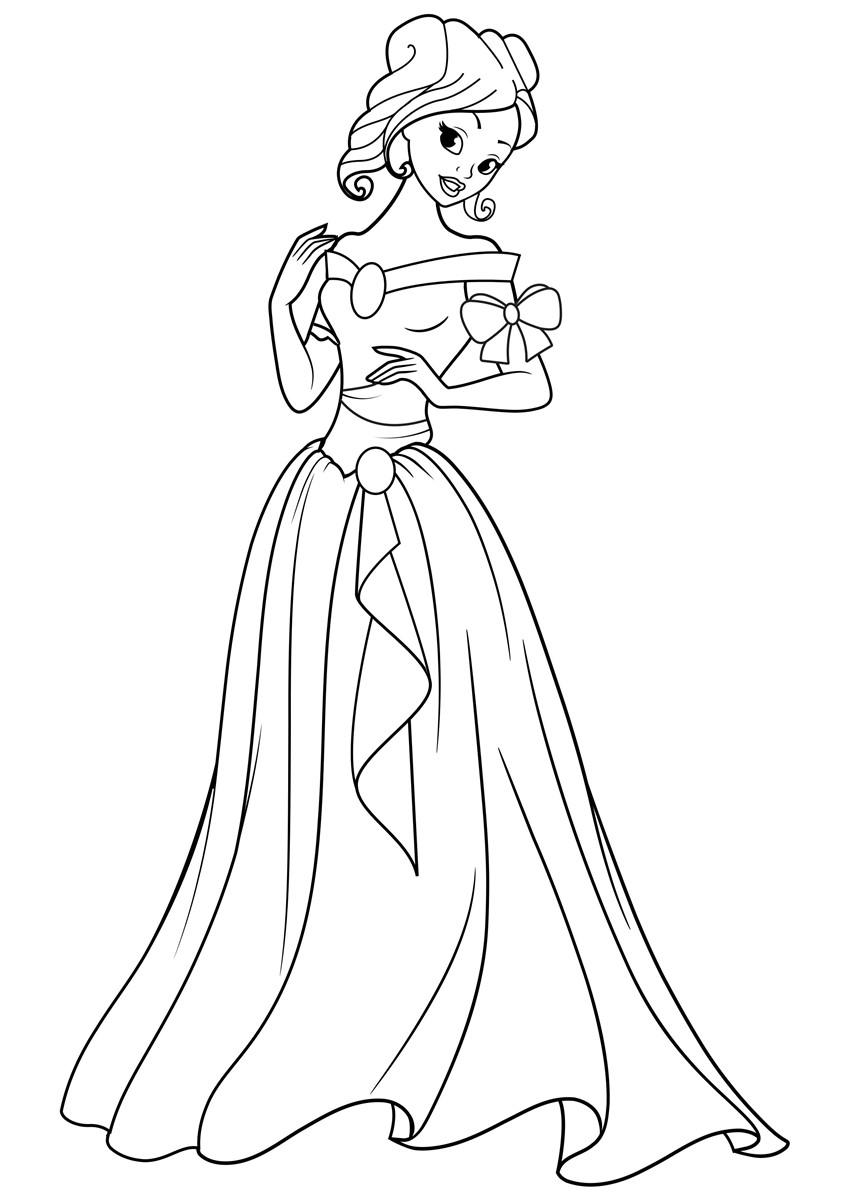 prinses Kleurplaat prinses