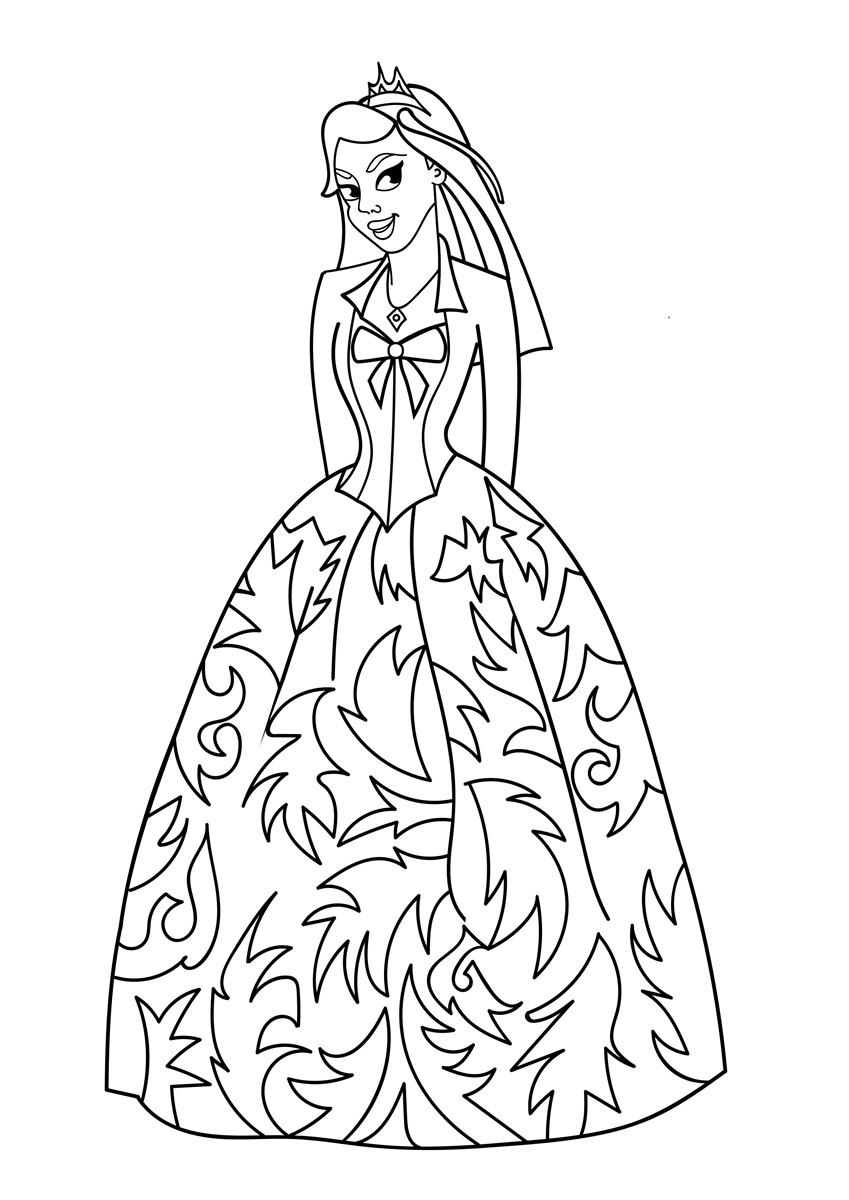 prinses Kleurplaat prinses