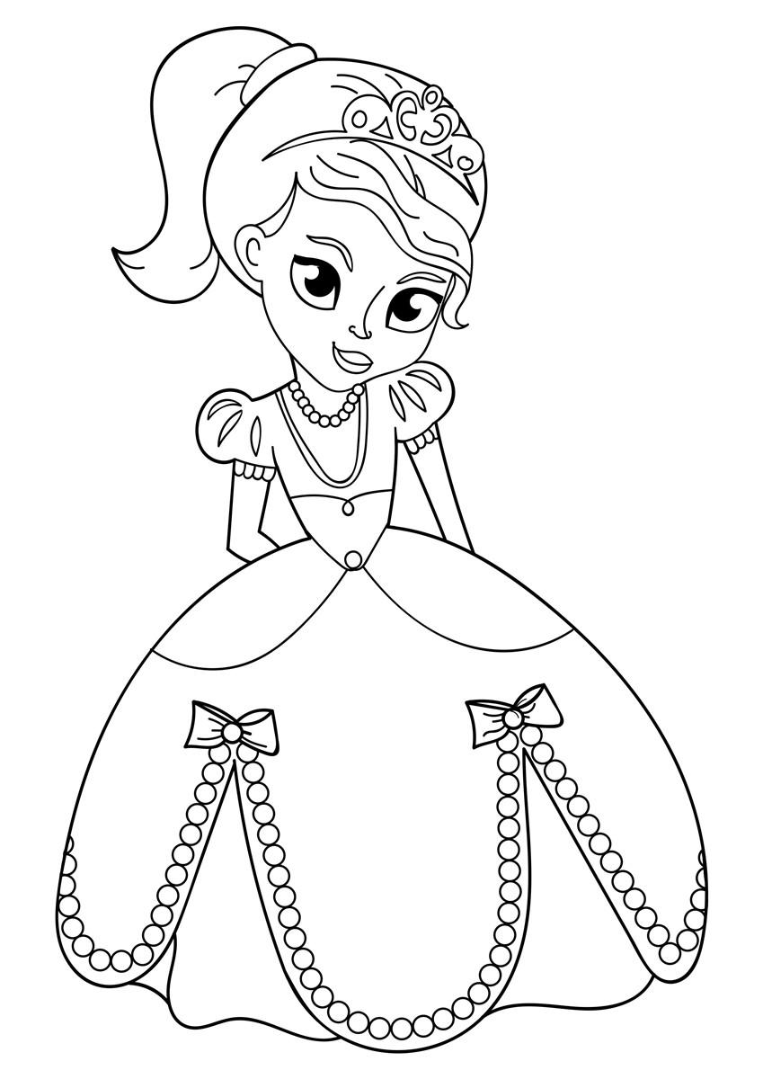 prinses Kleurplaat prinses