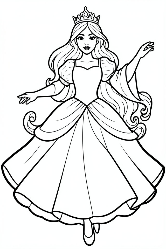 prinses Kleurplaat prinses