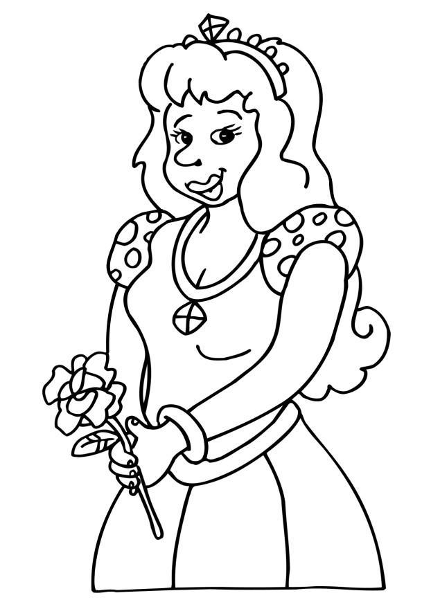 prinses Kleurplaat prinses