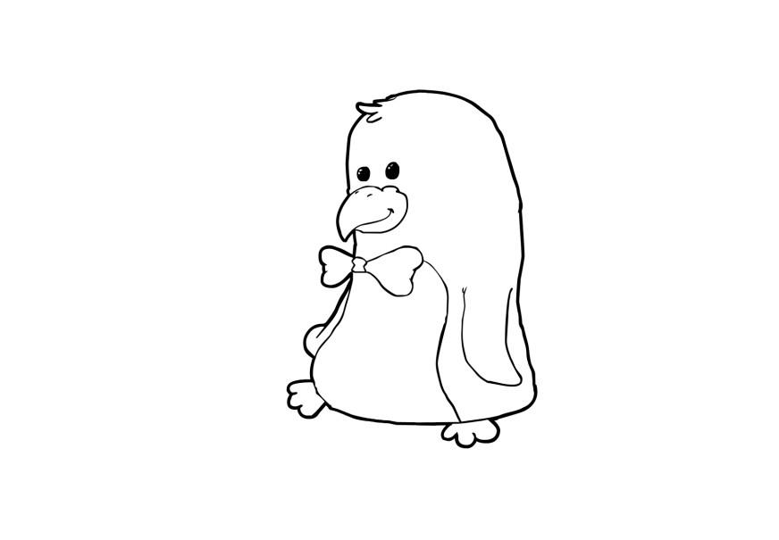 puinguin Kleurplaat puinguin