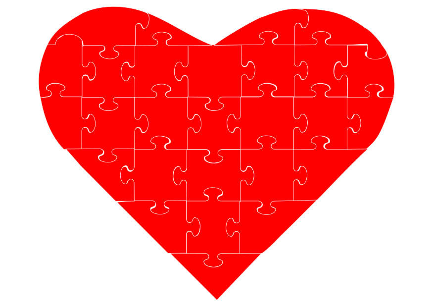 puzzel hart Afbeelding puzzel hart