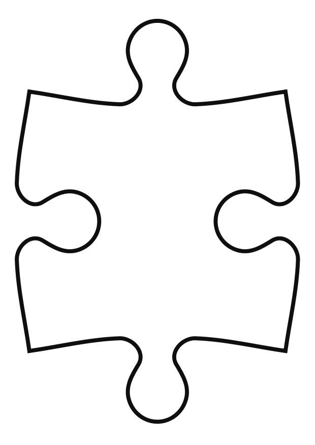 puzzelstuk Kleurplaat puzzelstuk