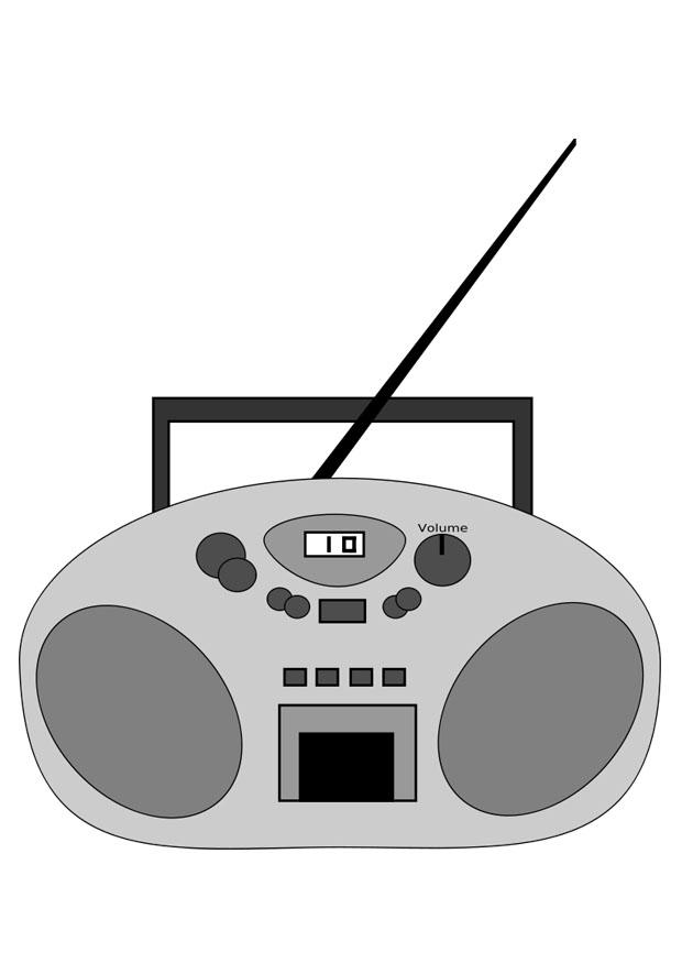 radio Kleurplaat radio