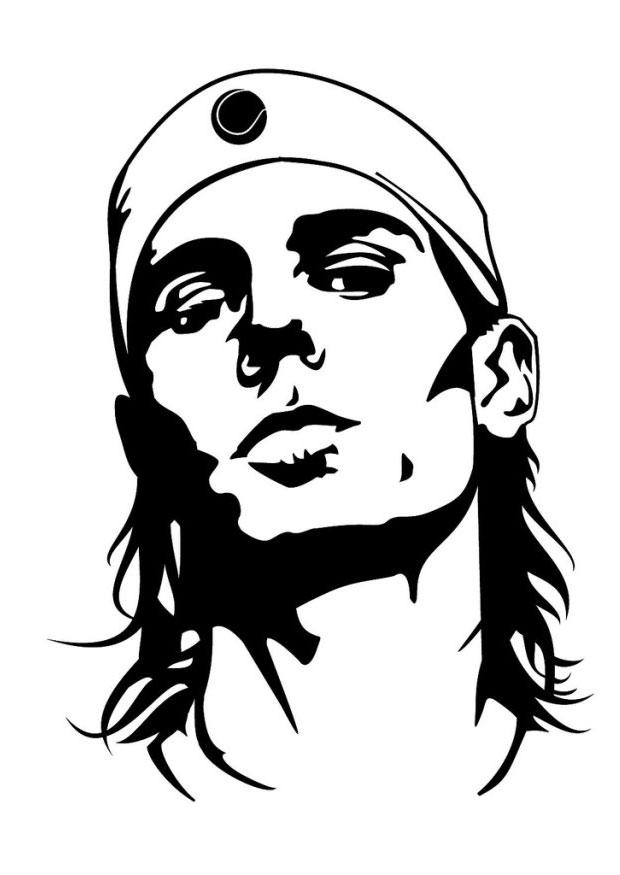 rafael nadal Kleurplaat rafael nadal