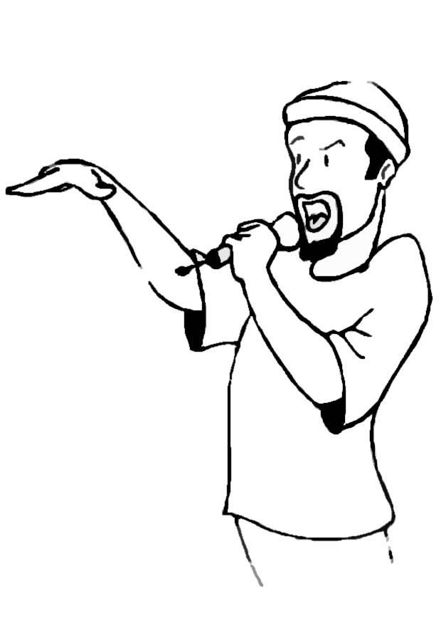 rapper Kleurplaat rapper